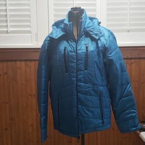 Tumi teal packable puffer jacket S
